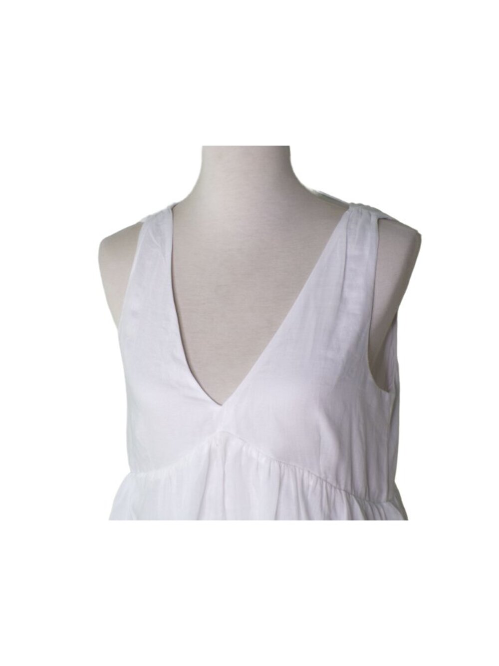 🆕J CREW Swingy V-Neck Mini Dress White Ramie XX-Large #BI661 NWT - Picture 4 of 6